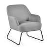 Davos Grey Fabric Accent Chair