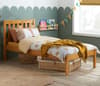 Denver Antique Solid Pine Wooden Bed Frame - 3ft Single