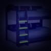 Domino Oak Wooden and Metal Kids Storage Bunk Bed