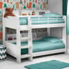 Domino White Wooden and Metal Kids Storage Bunk Bed Frame - 3ft Single