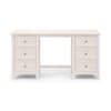 Maine White Wooden Double Pedestal Dressing Table