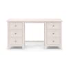 Maine Surf White Wooden Double Pedestal Dressing Table
