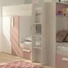 Barca Pink and Oak Wooden Bunk Bed Frame - EU Single