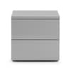 Monaco Grey Wooden High Gloss 2 Drawer Bedside Table