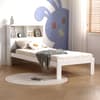 Easton White Wooden Bookcase Bed