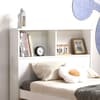 Easton White Wooden Bookcase Bed