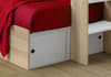 Eclipse Oak and White Wooden Storage Bunk Bed