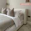 Eden White Boucle Fabric Bed