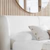 Eden White Boucle Fabric Bed