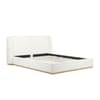 Eden White Boucle Fabric Bed