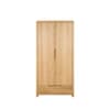 Curve Oak 2 Door Combination Wardrobe