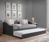 Elba Anthracite Wooden Day Bed with Guest Bed Trundle Frame