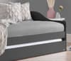 Elba Anthracite Wooden Day Bed with Guest Bed Trundle Frame