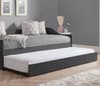 Elba Anthracite Wooden Day Bed with Guest Bed Trundle Frame