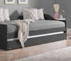 Elba Anthracite Wooden Day Bed with Guest Bed Trundle Frame