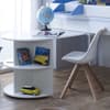 Eli White and Blue Wooden Mid Sleeper with Desk