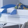 Eli White and Blue Wooden Mid Sleeper with Desk