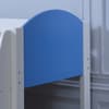 Eli White and Blue Wooden Mid Sleeper with Two Shelving Units