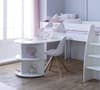 Eli White and Lilac Wooden Mid Sleeper with Desk
