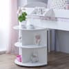 Eli White Wooden Mid Sleeper with Desk