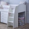 Eli White Wooden Mid Sleeper with Desk and Chest