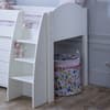 Eli White Wooden Mid Sleeper with Desk and Chest