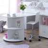 Eli White Wooden Mid Sleeper with Desk and Shelving Unit