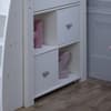 Eli White Wooden Mid Sleeper with Desk, Chest and Shelving Unit