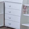 Eli White Wooden Mid Sleeper with Desk, Chest and Shelving Unit