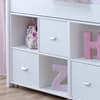 Eli White Wooden Mid Sleeper with Two Shelving Units