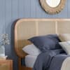Elina Oak Rattan Wooden Bed