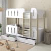 Elisa White and Pale Wood Storage Bunk Bed