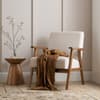 Ellwood Cream and Oak Fabric Armchair