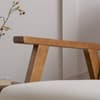 Ellwood Cream and Oak Fabric Armchair