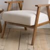 Ellwood Cream and Oak Fabric Armchair