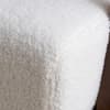 Ellwood White and Walnut Boucle Armchair