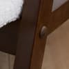 Ellwood White and Walnut Boucle Armchair