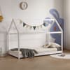 Ely White Wooden House Bed