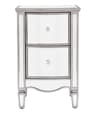 Elysee Mirrored 2 Drawer Bedside Table