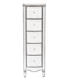 Elysee Mirrored 5 Drawer Narrow Chest