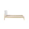 Emmi White Boucle and Oak Wooden Bed