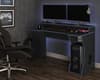 Enzo Black and Blue Wooden Gaming Desk