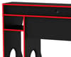 Enzo Black and Red Wooden Gaming Desk