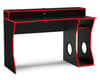 Enzo Black and Red Wooden Gaming Desk