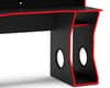 Enzo Black and Red Wooden Gaming Desk