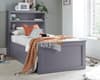Enzo Grey Wooden 3 Drawer Bookcase Storage Bed Frame