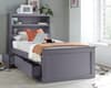 Enzo Grey Wooden 3 Drawer Bookcase Storage Bed Frame