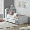 Enzo White Wooden 3 Drawer Bookcase Storage Bed