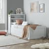 Enzo White Wooden 3 Drawer Bookcase Storage Bed