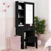 Evelyn Black Dressing Table and Stool